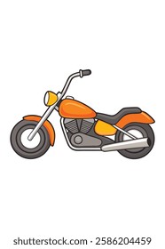 Cartoon Chopper Motorcycle bike vintage riders Illustration