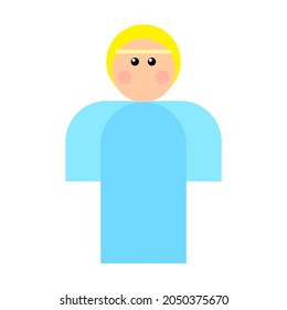 Cartoon christmas angel icon. Holiday celebration. Winter time. Family background. Vector illustration. Stock image.