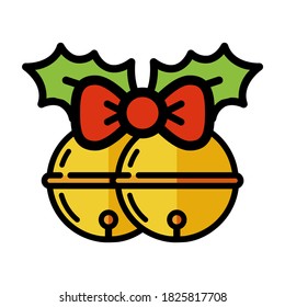 campanas de navidad de dibujos animados vector