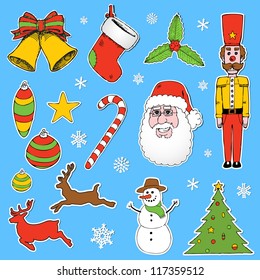 Cartoon Christmas elements collection