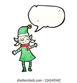 Cartoon-Weihnachtself