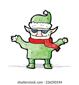 cartoon christmas elf