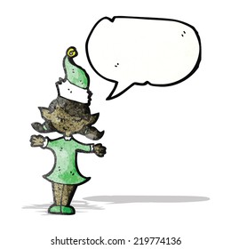 cartoon christmas elf girl