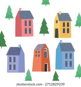 Cartoon Christmas Eve background vector illustration