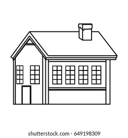 cartoon christmas ginger house dessert food, outline image