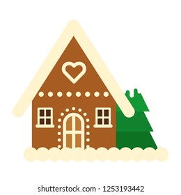 cartoon christmas house
