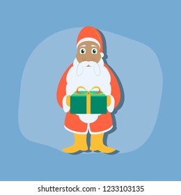 cartoon Christmas illustrations isolated . Funny happy Santa Claus character . For Christmas cards, banners, tags and labels.