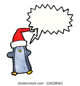 cartoon christmas penguin