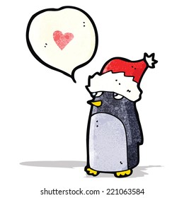 cartoon christmas penguin