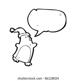 cartoon christmas penguin
