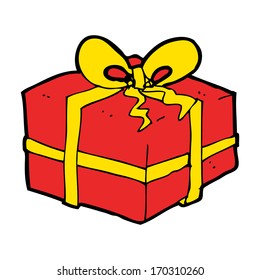 cartoon christmas present