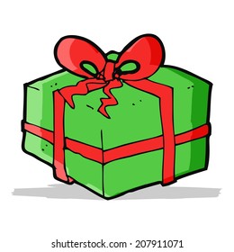 cartoon christmas present