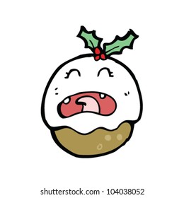 pudding de navidad de dibujos animados
