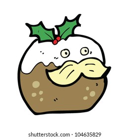 cartoon christmas pudding