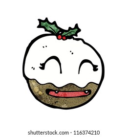 cartoon christmas pudding