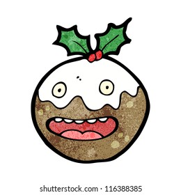 pudding de navidad de dibujos animados
