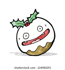cartoon christmas pudding