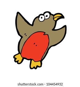 cartoon christmas robin