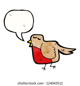 cartoon christmas robin