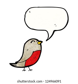cartoon christmas robin
