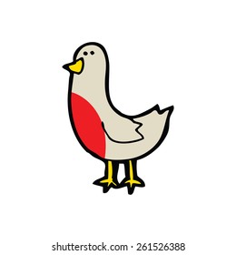 cartoon christmas robin