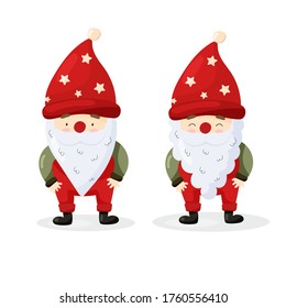Cartoon Christmas Santa Claus characters.