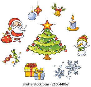 Cartoon-Weihnachtsset