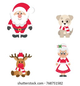 cartoon christmas set