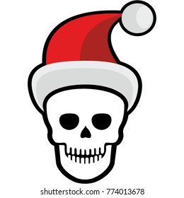Cartoon Christmas skull-grunge.vintage design t-shirts