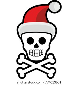 Cartoon Christmas skull-grunge.vintage design t-shirts