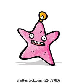 estrella de navidad de caricatura bauble