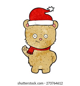 cartoon christmas teddy bear