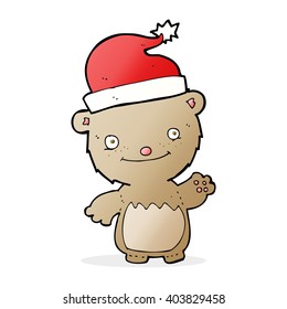 cartoon christmas teddy bear