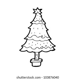 árbol de navidad de dibujos animados