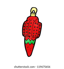cartoon christmas tree bauble