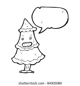 cartoon christmas tree character