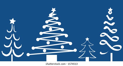 Cartoon Christmas Trees