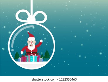 cartoon christmas and winter season with flat design
