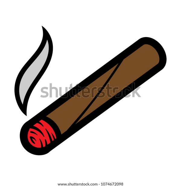 Cartoon Cigar Blunt Stock Vector (Royalty Free) 1074672098 | Shutterstock