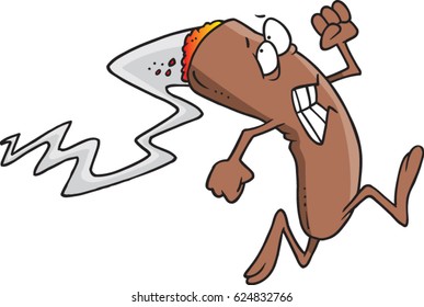 cartoon cigar running