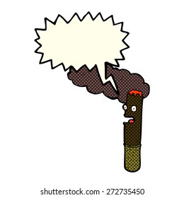 cartoon cigar with speech bubble