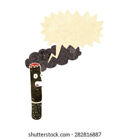 Cartoon-Zigarre mit Sprachblase