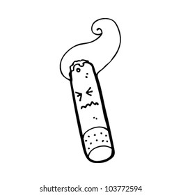 cartoon cigarette character