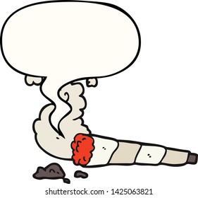 cartoon cigarette with speech bubble
