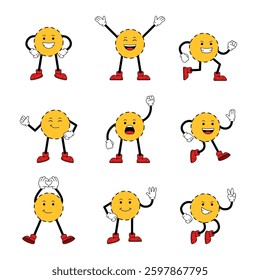 Cartoon of circle shape character, replace the oval shape with other object to make new character.
