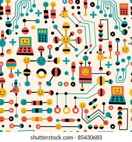 cartoon circuit board