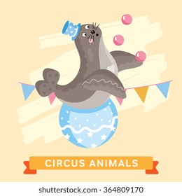 Cartoon Circus animals character