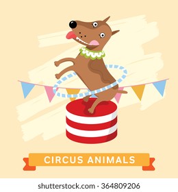 Cartoon Circus animals character.
