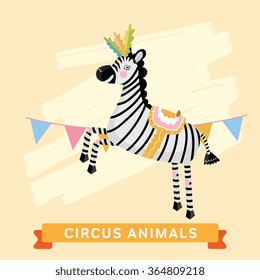 Cartoon Circus animals character