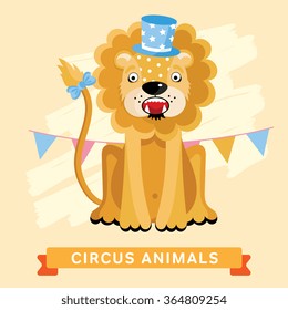 Cartoon Circus animals character.